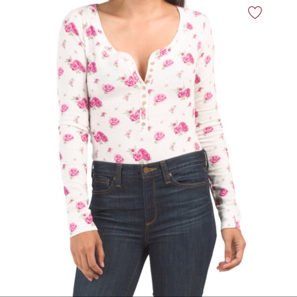 NWT Free People Dylan Thermal Printed Bodysuit Size Small - Picture 2 of 10